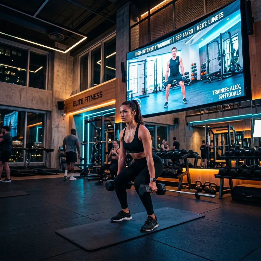 Fitplex 600+ Exercise Video Tutorials Portal Interface Mockup